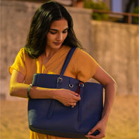 ZenKind Flow Work Tote Bag – EORI Eucalyptus Vegan Leather (with Detachable Laptop Pouch)
