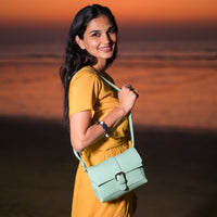 ZenKind Satori — Flap Crossbody Bag (EORI eucalyptus leather)