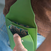 ZenKind Groove Snap Phone Pouch – EORI Eucalyptus Vegan Leather