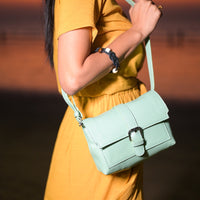 ZenKind Satori — Flap Crossbody Bag (EORI eucalyptus leather)