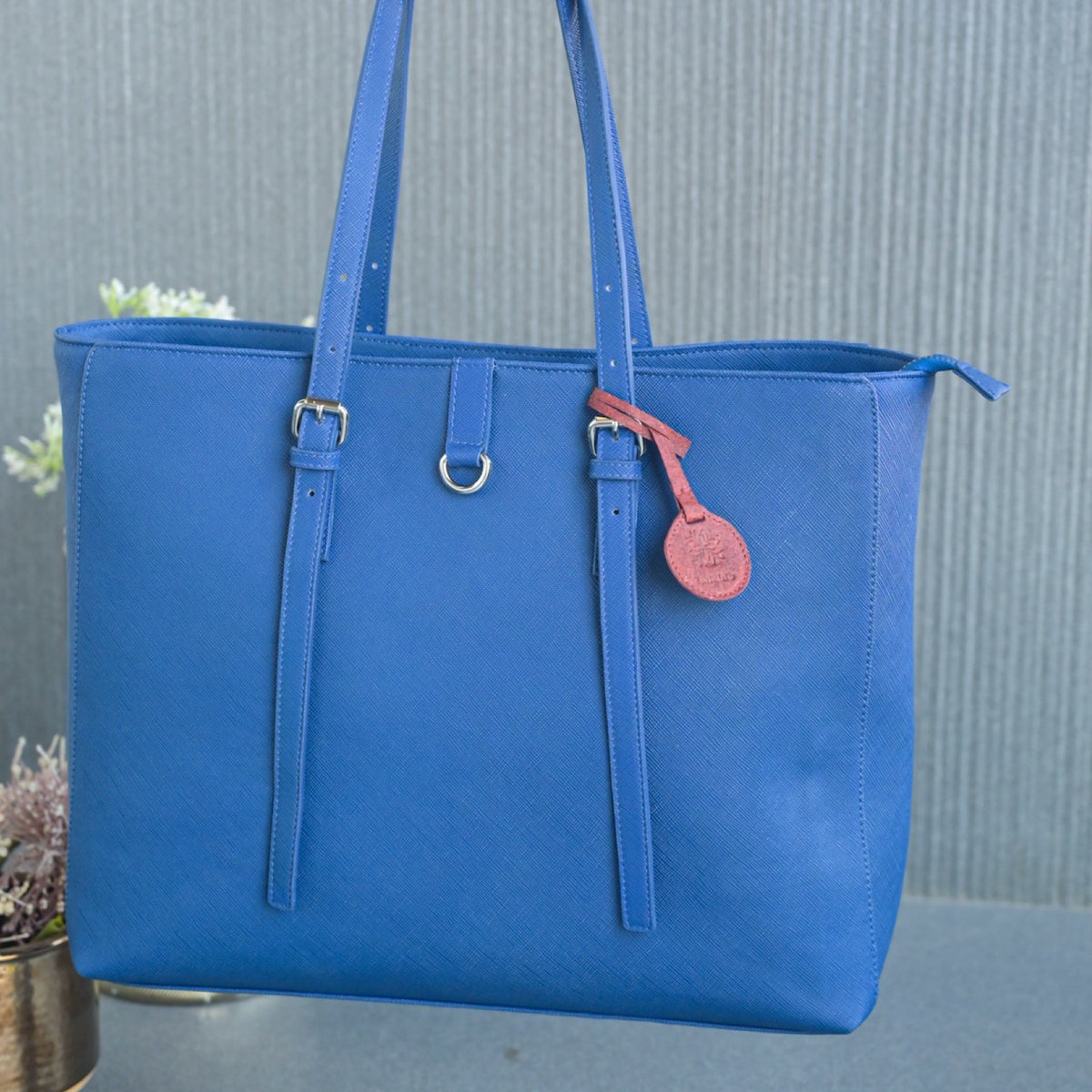 ZenKind Flow Work Tote Bag – EORI Eucalyptus Vegan Leather (with Detachable Laptop Pouch)
