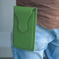 ZenKind Groove Snap Phone Pouch – EORI Eucalyptus Vegan Leather