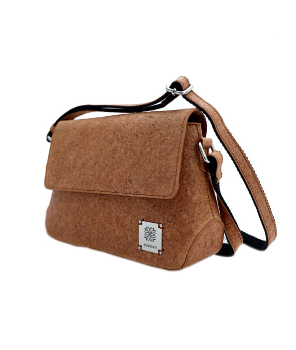 Vegan Cross-body Bag | Natural Sling bag made of coconut leather