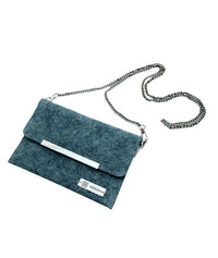 Vegan Leather Chain Bag | Natural Envelope Sling made of coconut leather