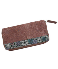 Vegan Womens Wallet | Natural Floral Wallet made of coconut leather