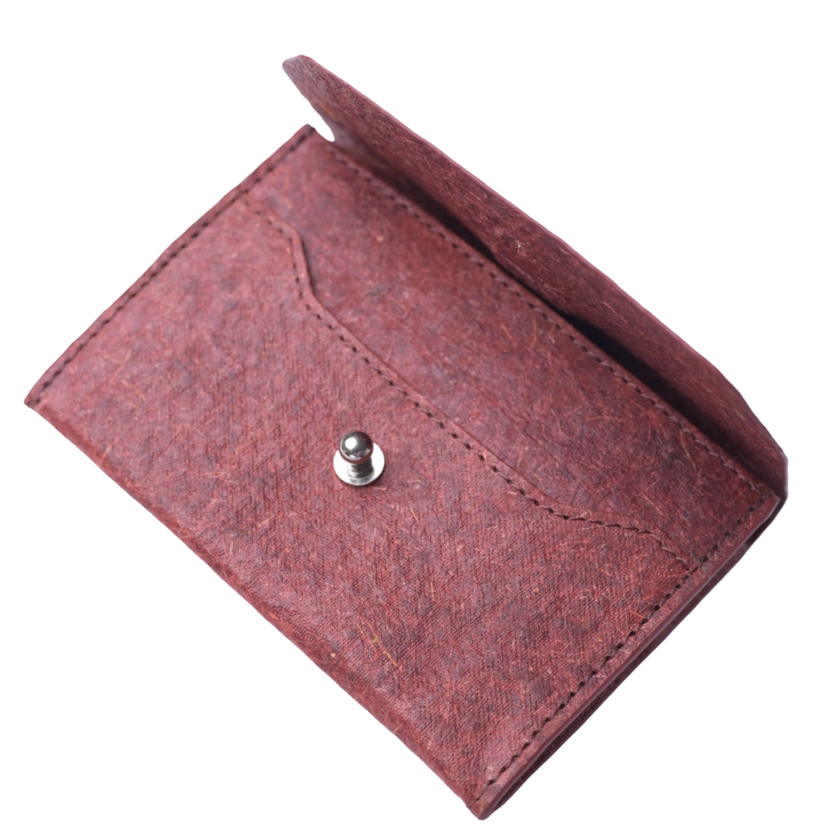 Vegan Flap Card Holder | Natural Flap Wallet made of coconut leather