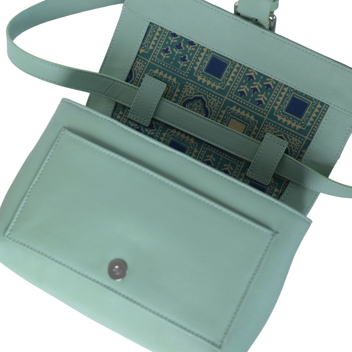 ZenKind Satori — Flap Crossbody Bag (EORI eucalyptus leather)