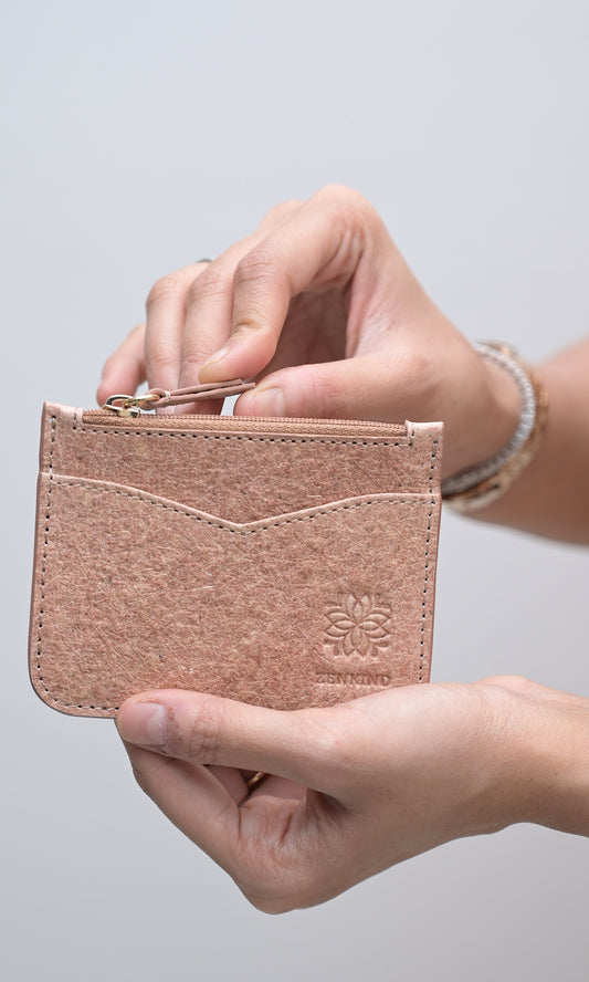 Pink Natural Card Holder from Zenkindstore