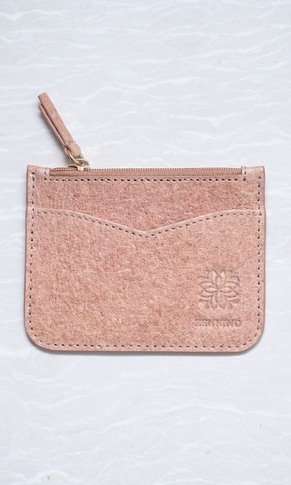 Pink Natural Card Holder By Zenkindstore