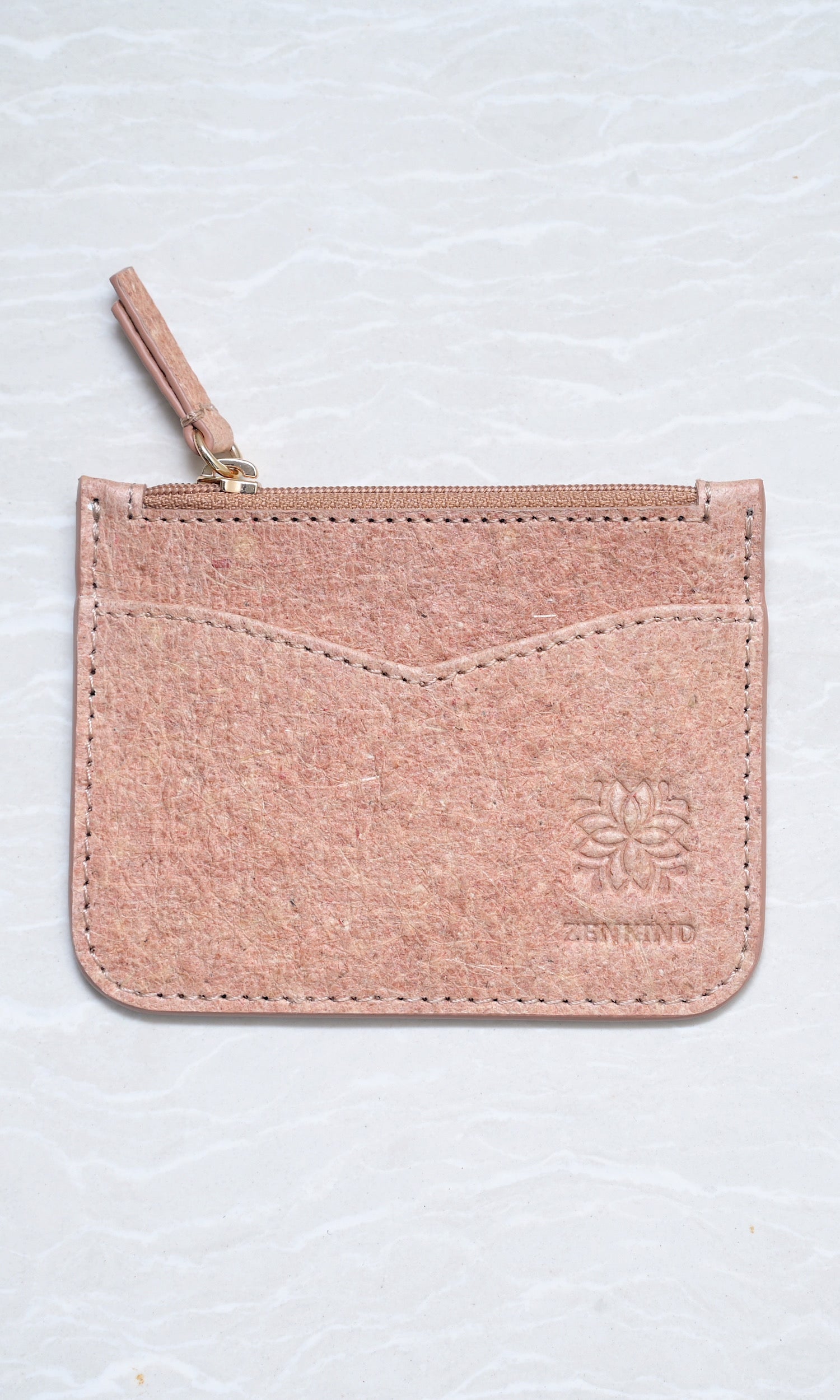Pink Natural Card Holder By Zenkindstore